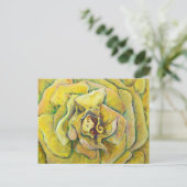 Gele Briefkaarten voor rozenzwijn (Staand voorkant)