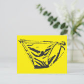 Gele briefs Briefkaart (Staand voorkant)