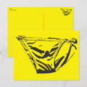Gele briefs Briefkaart (Voorkant / Achterkant)