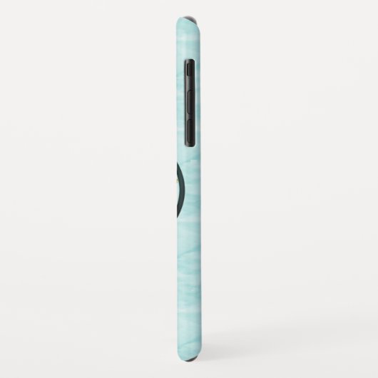 Gele brigadekruis op blauw Case-Mate iPhone case (Achterkant/links)