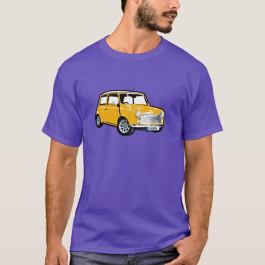 Gele Britse auto T-shirt (Voorkant)