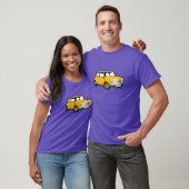 Gele Britse auto T-shirt (Unisex)
