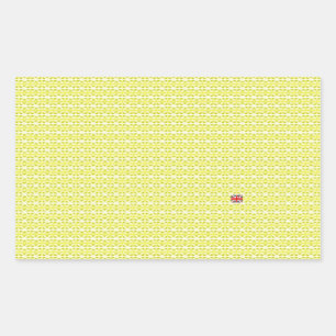 Gele Britse Unievakken en oneven Rechthoekige Sticker