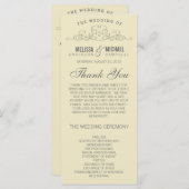 GELE BRUILOFT |  ELEGANTIE PROGRAMMAKAART (Voorkant / Achterkant)