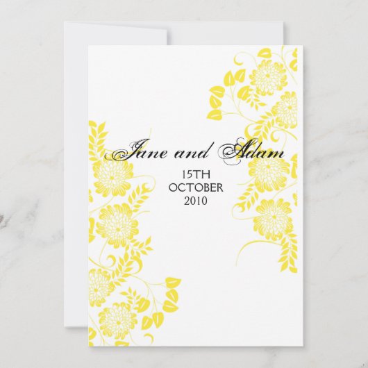 gele bruiloft kaart (Voorkant)