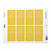 Gele Bruiloft Wijnfles Monogram Favoriet Labels (Full Sheet)