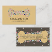 Gele bruine Homemade Dog-behandelingen Visitekaartje (Voorkant / Achterkant)