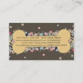 Gele bruine Homemade Dog-behandelingen Visitekaartje (Achterkant)