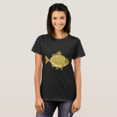 Gele Bruine Karper Vis T-shirt (Voorkant volledig)