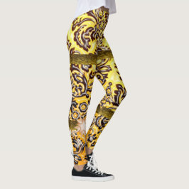 gele bruine lange legging tiener