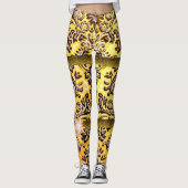 gele bruine lange legging tiener (Voorkant)