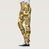 gele bruine lange legging tiener (Links)
