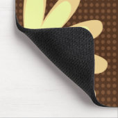 Gele bruine Stippen Mousepad Muismat (Hoek)