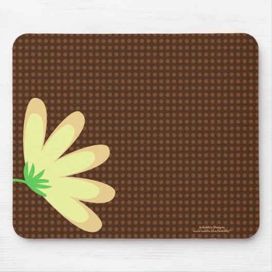 Gele bruine Stippen Mousepad Muismat (Voorkant)