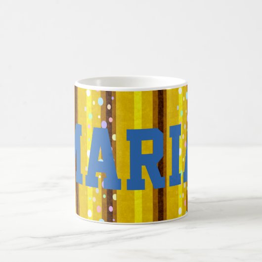 Gele bruine strepe Mok (Center)