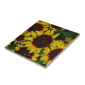 Gele bruine tegel tegeltje (Zijkant)