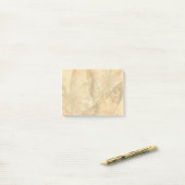 Gele bruine vlinder post-it® notes (Op bureau)