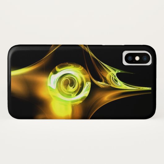 GELE BRUINE WITTE FRACTALE ROOS Case-Mate iPhone CASE (Achterkant (horizontaal))