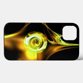 GELE BRUINE WITTE FRACTALE ROOS Case-Mate iPhone CASE (Achterkant (horizontaal))