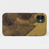 Gele bruine zwarte abstracte penseelstreken Case-Mate iPhone case (Achterkant (horizontaal))