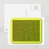 Gele bruinmaze briefkaart (Voorkant / Achterkant)