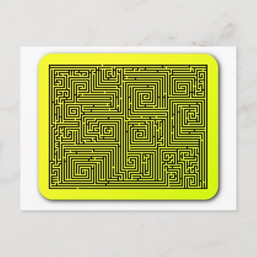 Gele bruinmaze briefkaart (Voorkant)