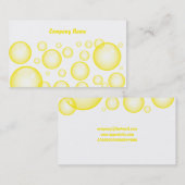 Gele bubbels, bedrijfsnaam visitekaartje (Voorkant / Achterkant)