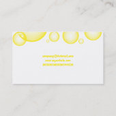 Gele bubbels, bedrijfsnaam visitekaartje (Achterkant)