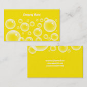Gele bubbels, bedrijfsnaam visitekaartje (Voorkant / Achterkant)