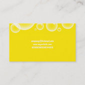 Gele bubbels, bedrijfsnaam visitekaartje (Achterkant)