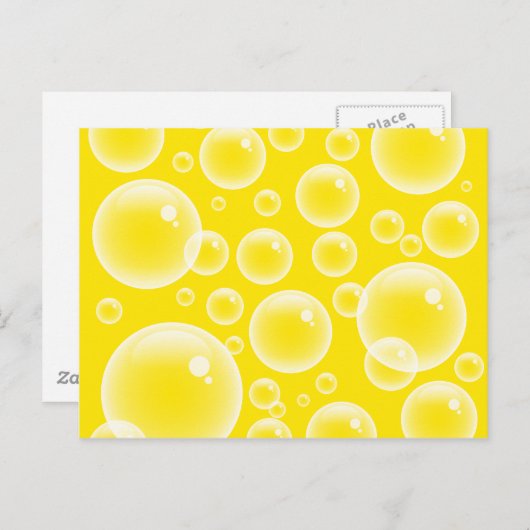 Gele bubels briefkaart (Voorkant / Achterkant)