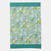 Gele Budgerigar keukenhanddoek (Verticaal)