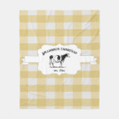 Gele Buffalo Boerderij Koe Fleece Deken (Voorkant)