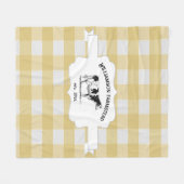 Gele Buffalo Boerderij Koe Fleece Deken (Voorkant (Horizontaal))