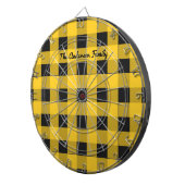Gele Buffalo Plaid Rustieke Check Patroon Custom Dartbord (Voorkant Rechts)