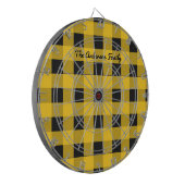 Gele Buffalo Plaid Rustieke Check Patroon Custom Dartbord (Voorkant Links)