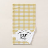 Gele Buffalo Pond Boerderij Koe Woordendoekset Bad Handdoek (Handdoek)