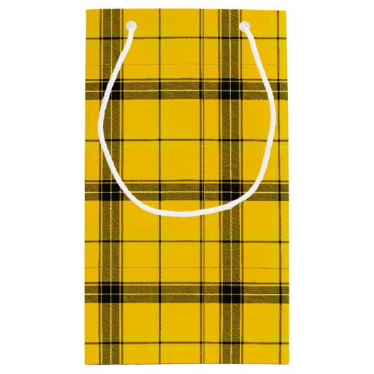 Gele Buffalo Pset Pattern Bright Holiday Klein Cadeauzakje (Achterkant)