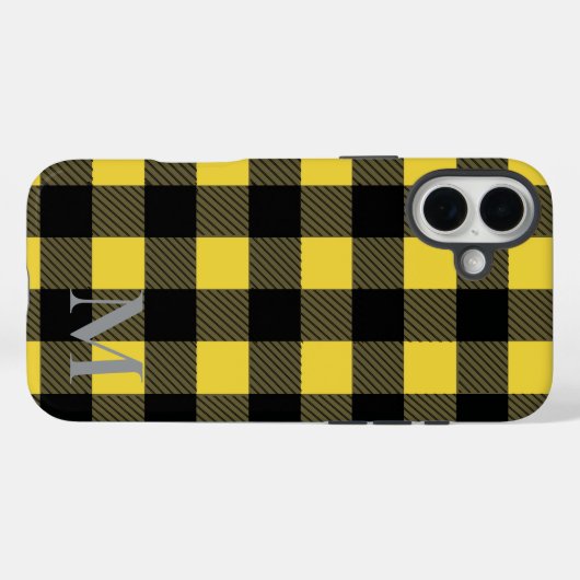 Gele Buffalo-speldencontrole Case-Mate iPhone Case (Achterkant (horizontaal))