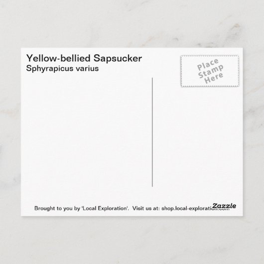 Gele-buiksapper Briefkaart (Achterkant)