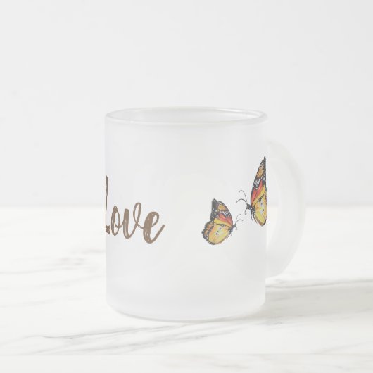 Gele buikvliezen Mok van glas, gevroren (Voorkant rechts)