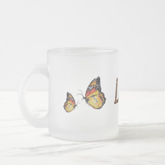 Gele buikvliezen Mok van glas, gevroren (Links)