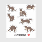 Gele buikwezels sticker (Vel)