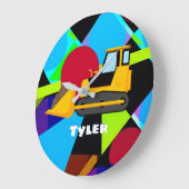 Gele Bulldozer, Geometrische vormen Kindernaam Grote Klok (Hoek)