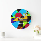 Gele Bulldozer, Geometrische vormen Kindernaam Grote Klok (Huis)