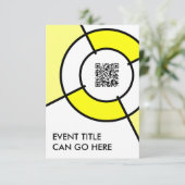 gele bulseye QR-code Kaart (Staand voorkant)