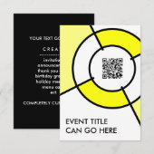 gele bulseye QR-code Kaart (Voorkant / Achterkant)