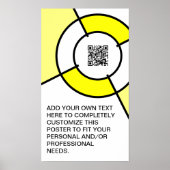 gele bulseye QR-code Poster (Voorkant)