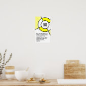 gele bulseye QR-code Poster (Keuken)