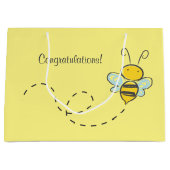 Gele bumble bee Aangepast Groot Cadeauzakje (Voorkant)